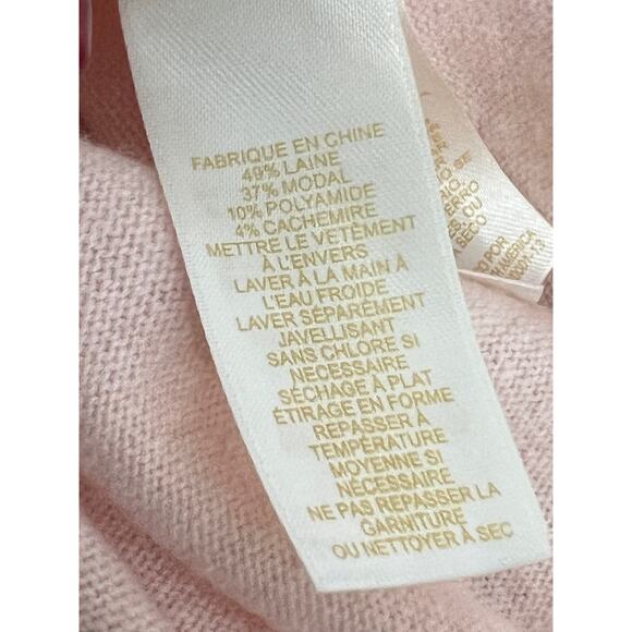 NWT Kate Spade Sweater Small Do Wonders Crystal Embellished Blush Pink NEW - Picture 4 of 5